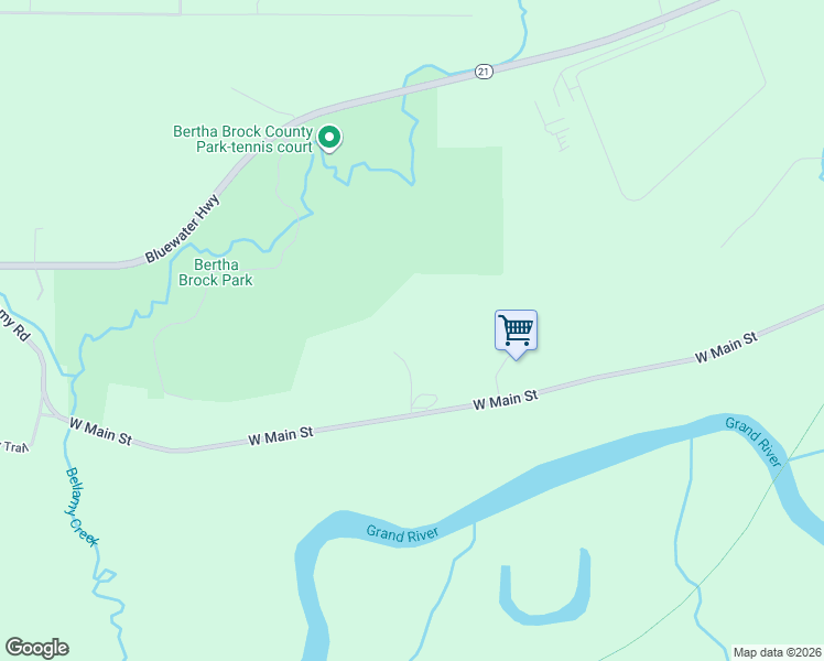map of restaurants, bars, coffee shops, grocery stores, and more near 2228-2470 West Main Street in Ionia