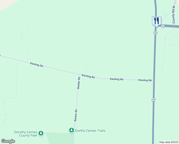 map of restaurants, bars, coffee shops, grocery stores, and more near W6330 Kiesling Road in Jefferson