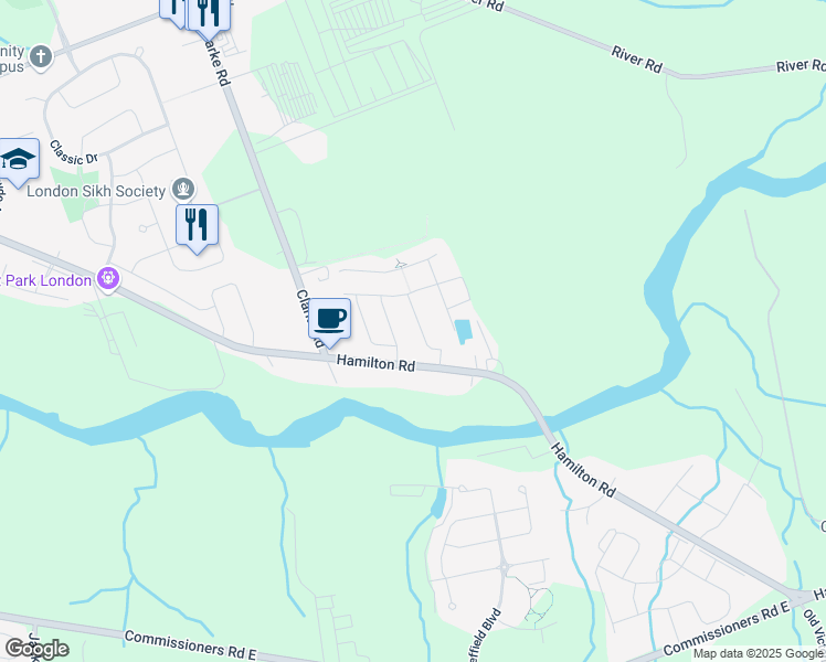map of restaurants, bars, coffee shops, grocery stores, and more near 239 Baxter Street in London