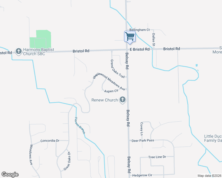 map of restaurants, bars, coffee shops, grocery stores, and more near 4127 Aspen Circle in Grand Blanc