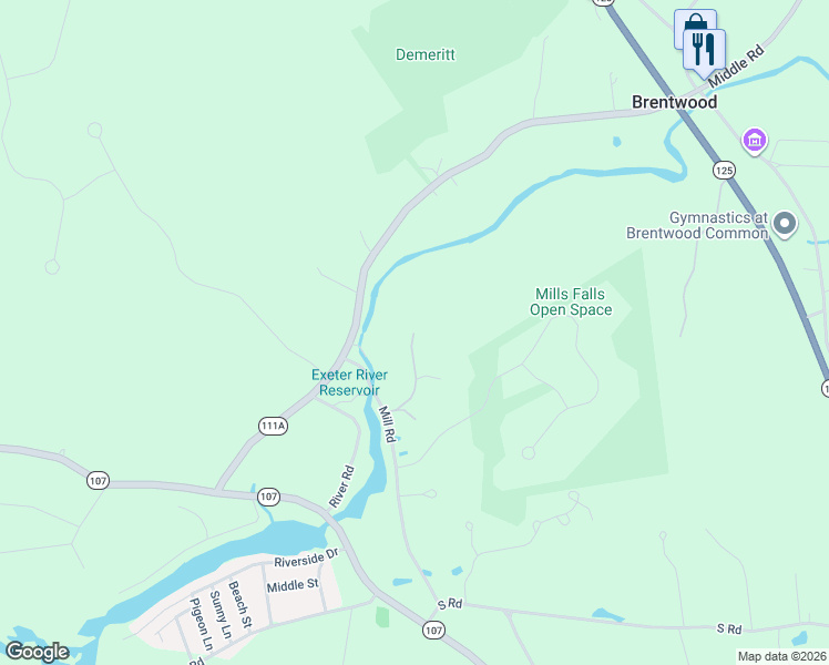 map of restaurants, bars, coffee shops, grocery stores, and more near 9 Edgewater Drive in Brentwood