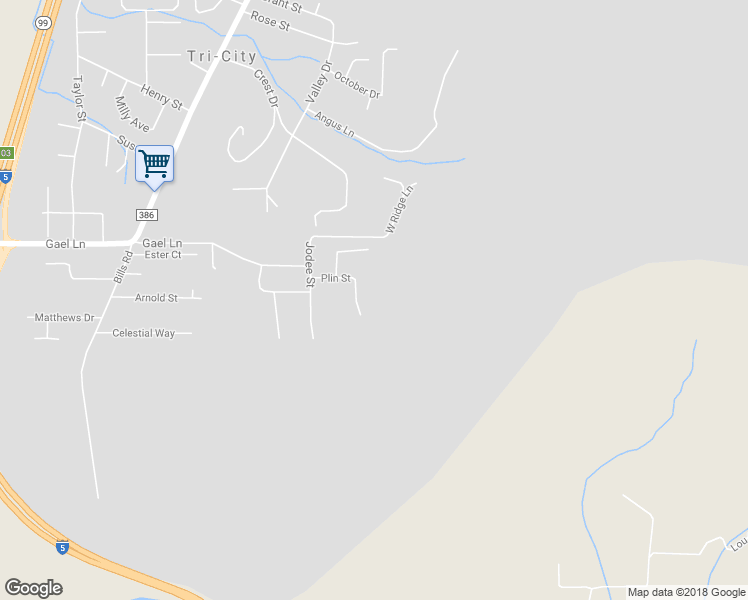 map of restaurants, bars, coffee shops, grocery stores, and more near 755 Plin Street in Myrtle Creek