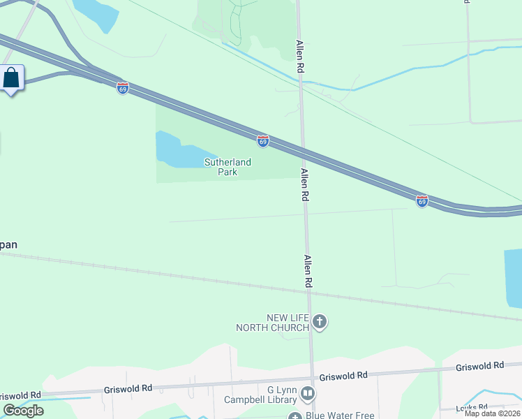 map of restaurants, bars, coffee shops, grocery stores, and more near 5038 Howard Road in Smiths Creek