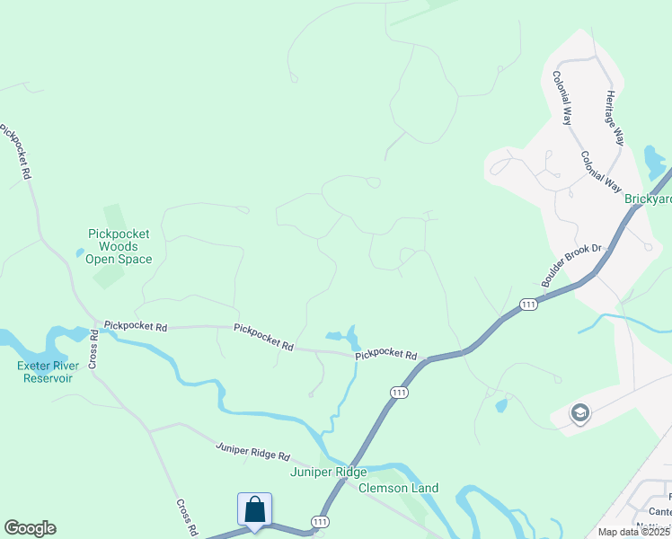 map of restaurants, bars, coffee shops, grocery stores, and more near Timber Lane in Exeter