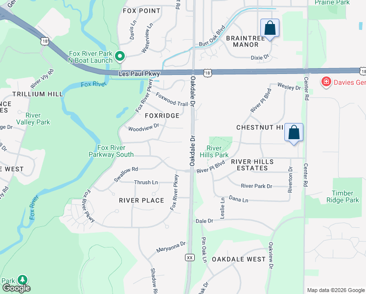 map of restaurants, bars, coffee shops, grocery stores, and more near 1211 Highpoint Lane in Waukesha