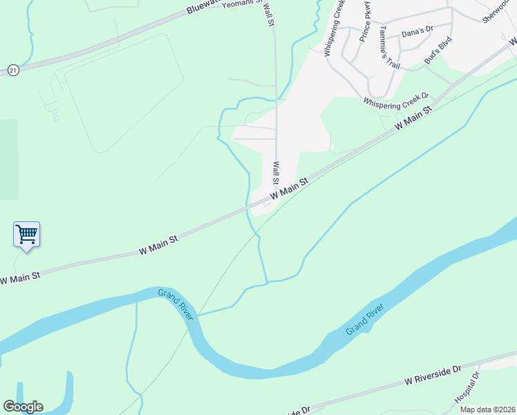 map of restaurants, bars, coffee shops, grocery stores, and more near 1473 West Main Street in Ionia