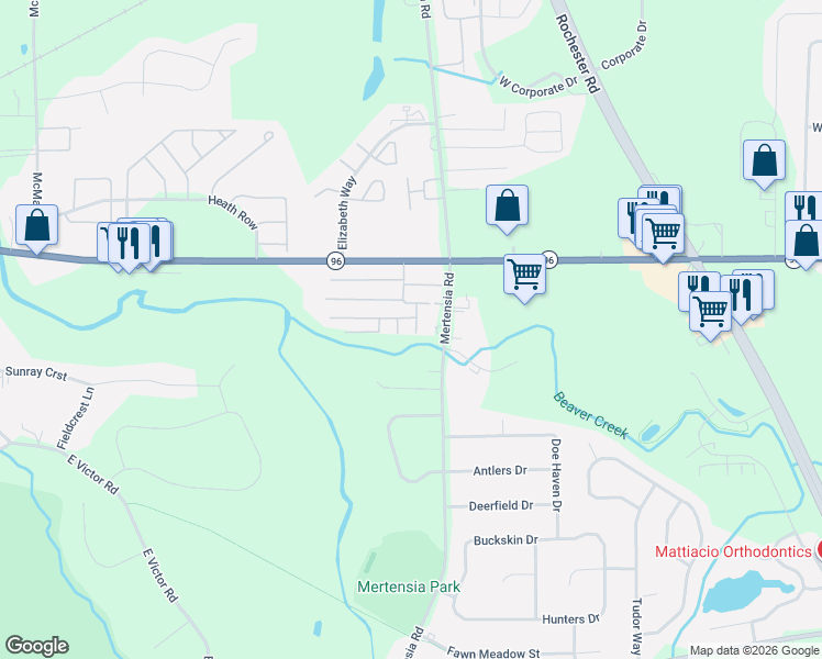 map of restaurants, bars, coffee shops, grocery stores, and more near 73 2nd Street in Farmington