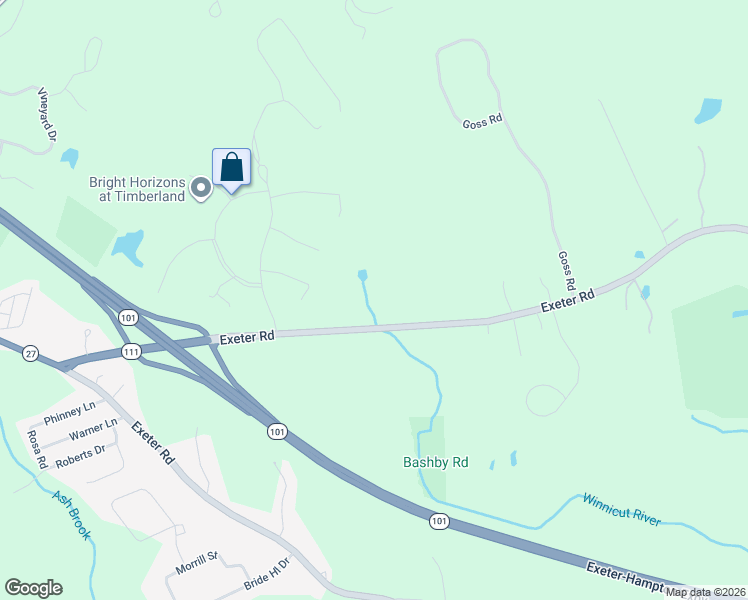 map of restaurants, bars, coffee shops, grocery stores, and more near 130 Exeter Road in North Hampton