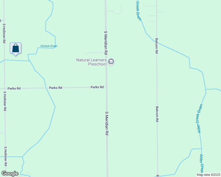 map of restaurants, bars, coffee shops, grocery stores, and more near 3001 South Meridian Road in Ovid