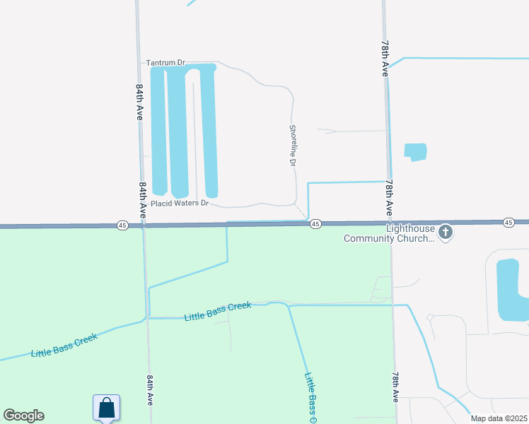 map of restaurants, bars, coffee shops, grocery stores, and more near 8100 Placid Waters Drive in Allendale