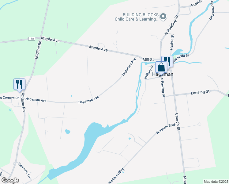 map of restaurants, bars, coffee shops, grocery stores, and more near 65 Hagaman Avenue in Amsterdam