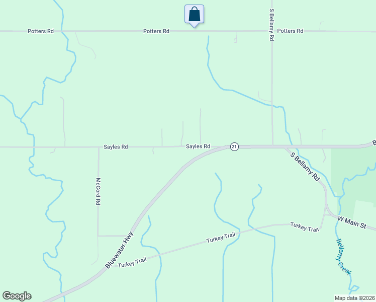 map of restaurants, bars, coffee shops, grocery stores, and more near 3263 Sayles Road in Ionia