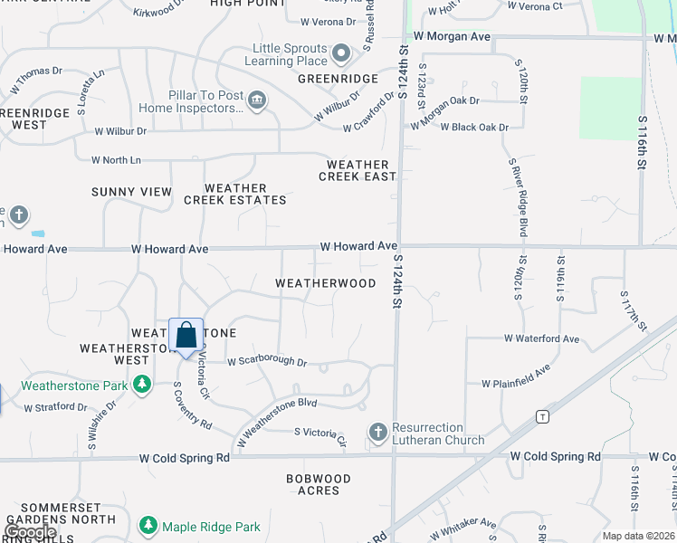 map of restaurants, bars, coffee shops, grocery stores, and more near 3934 Stonewood Road in New Berlin