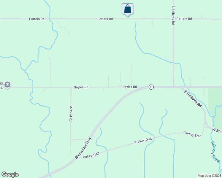map of restaurants, bars, coffee shops, grocery stores, and more near 3484 Sayles Road in Ionia