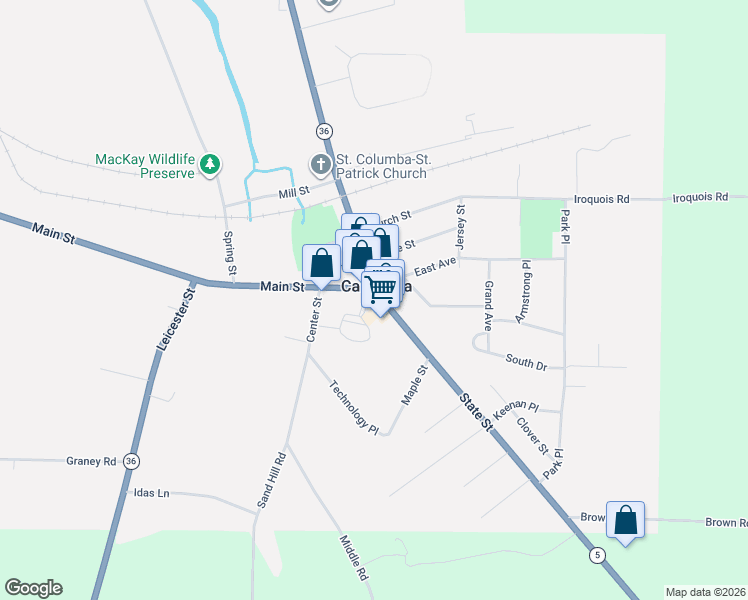 map of restaurants, bars, coffee shops, grocery stores, and more near in Livingston County