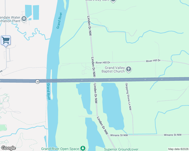 map of restaurants, bars, coffee shops, grocery stores, and more near 11248 Linden Drive Northwest in Marne