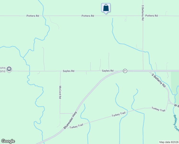 map of restaurants, bars, coffee shops, grocery stores, and more near 3420 Sayles Road in Ionia