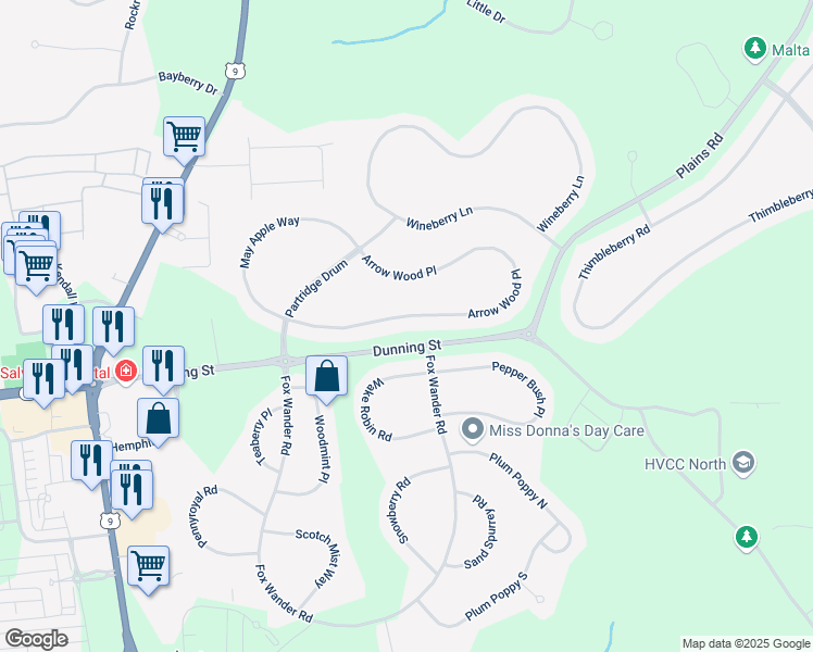 map of restaurants, bars, coffee shops, grocery stores, and more near 56 Arrow Wood Place in Ballston Spa