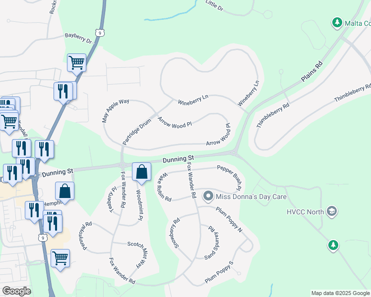 map of restaurants, bars, coffee shops, grocery stores, and more near 53 Arrow Wood Place in Ballston Spa
