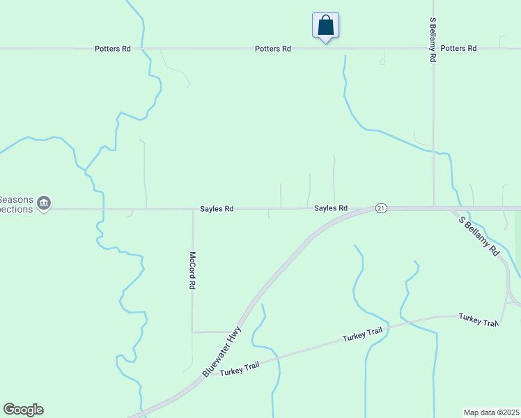 map of restaurants, bars, coffee shops, grocery stores, and more near 3425 Sayles Road in Ionia