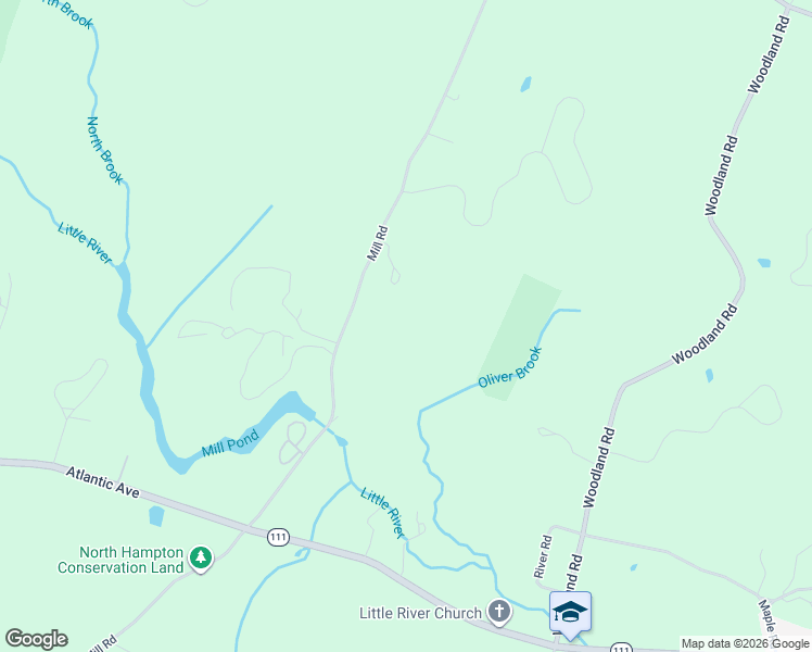 map of restaurants, bars, coffee shops, grocery stores, and more near 143 Mill Road in North Hampton