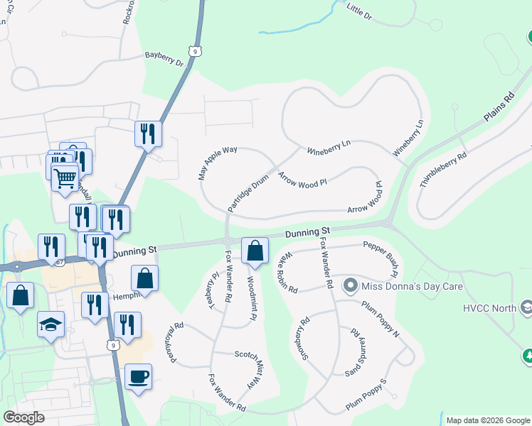 map of restaurants, bars, coffee shops, grocery stores, and more near 19 Arrow Wood Place in Ballston Spa