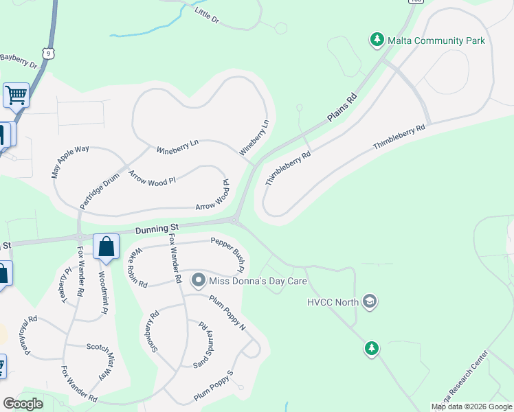 map of restaurants, bars, coffee shops, grocery stores, and more near 134 Thimbleberry Road in Ballston Spa