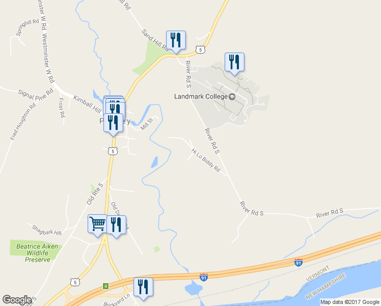 map of restaurants, bars, coffee shops, grocery stores, and more near 2 Locust Lane in Putney