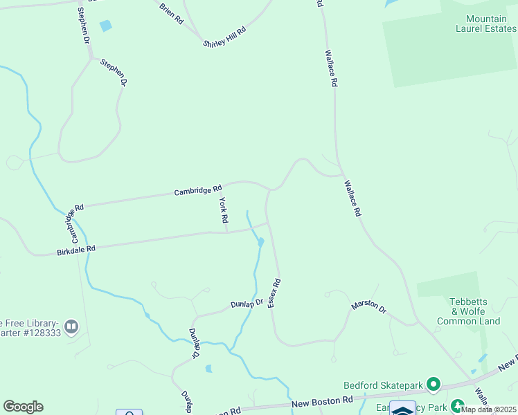 map of restaurants, bars, coffee shops, grocery stores, and more near 5 Essex Road in Bedford