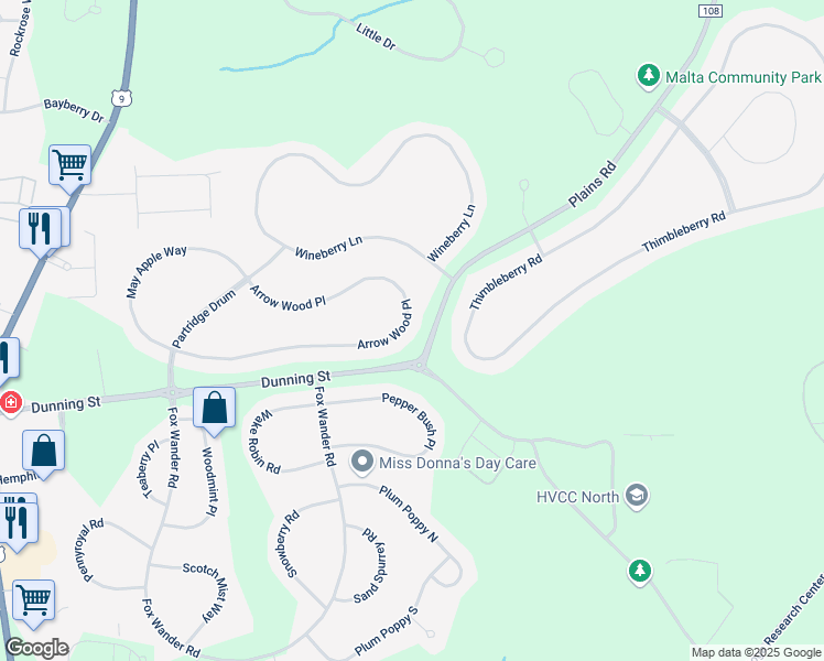 map of restaurants, bars, coffee shops, grocery stores, and more near 112 Arrow Wood Place in Ballston Spa