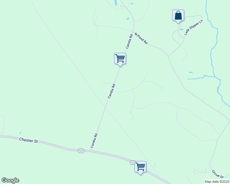 map of restaurants, bars, coffee shops, grocery stores, and more near 74-92 Candia Road in Chester