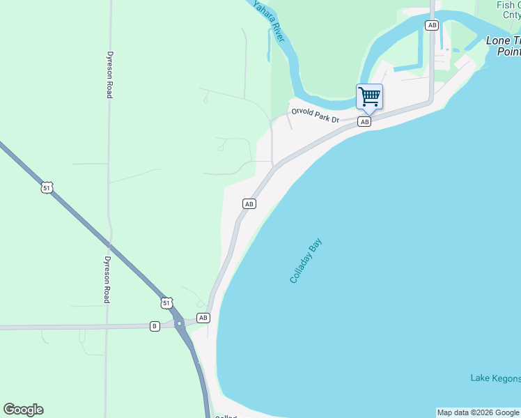 map of restaurants, bars, coffee shops, grocery stores, and more near 2340 County Highway AB in McFarland