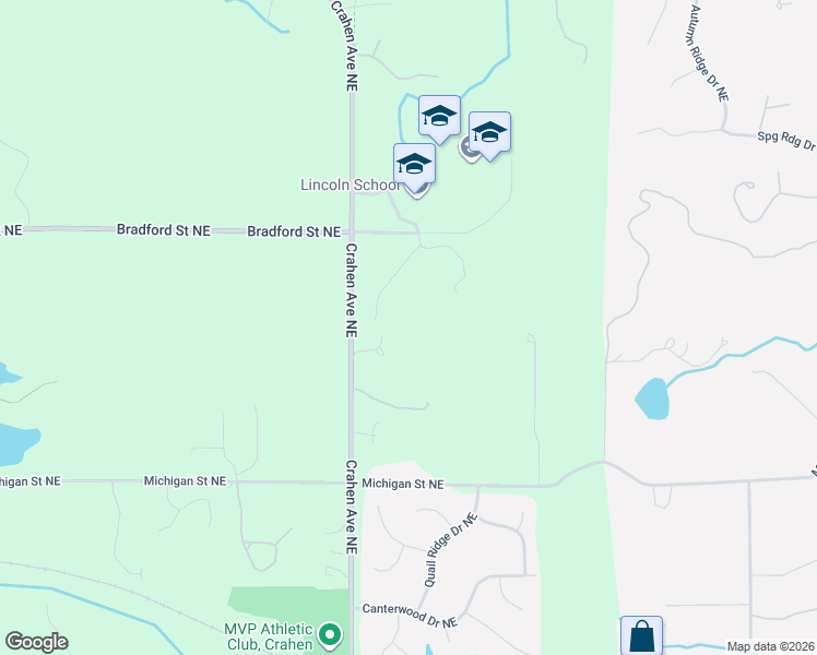 map of restaurants, bars, coffee shops, grocery stores, and more near 4444 Bradford Farms Court Northeast in Grand Rapids