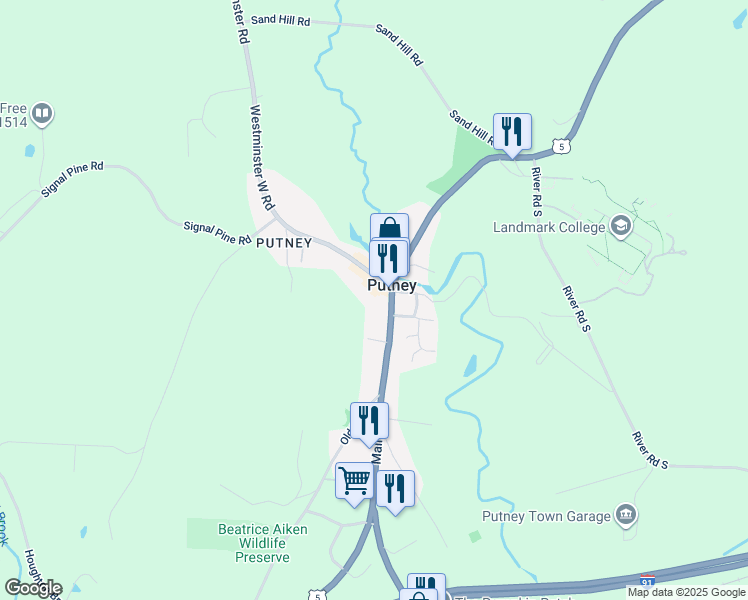 map of restaurants, bars, coffee shops, grocery stores, and more near in Putney