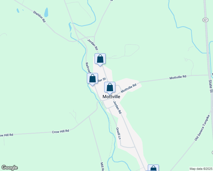 map of restaurants, bars, coffee shops, grocery stores, and more near 4215 Jordan Road in Skaneateles