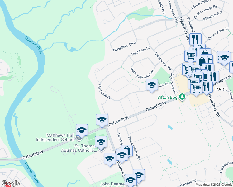map of restaurants, bars, coffee shops, grocery stores, and more near 18 Indian Road in London
