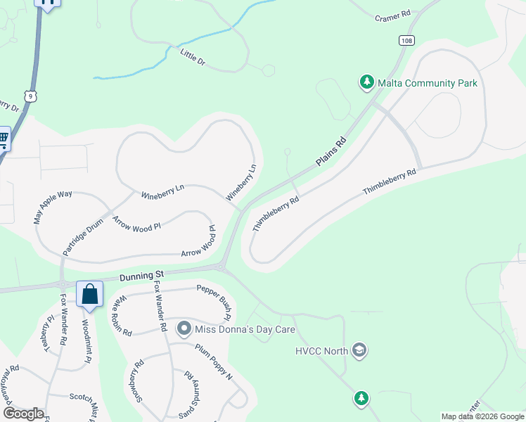 map of restaurants, bars, coffee shops, grocery stores, and more near 106 Thimbleberry Road in Ballston Spa