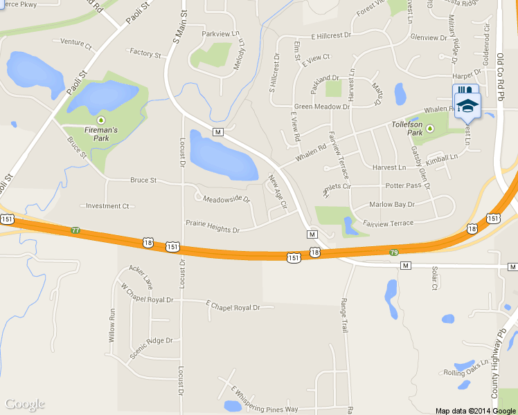 map of restaurants, bars, coffee shops, grocery stores, and more near 332 Meadowside Drive in Verona