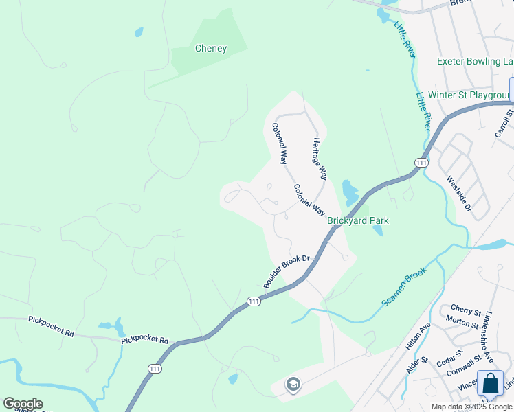 map of restaurants, bars, coffee shops, grocery stores, and more near 17 Liberty Lane in Exeter
