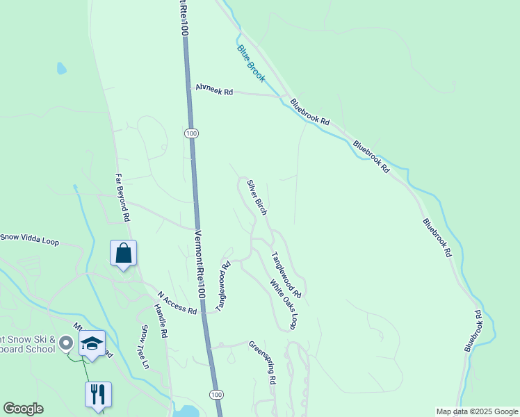 map of restaurants, bars, coffee shops, grocery stores, and more near 40B Silver Birch in Dover