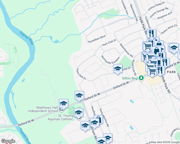 map of restaurants, bars, coffee shops, grocery stores, and more near 18 Indian Road in London