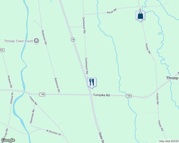 map of restaurants, bars, coffee shops, grocery stores, and more near 7384 Centerport Road in Auburn