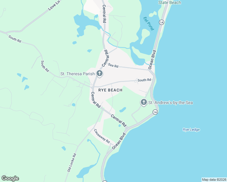 map of restaurants, bars, coffee shops, grocery stores, and more near 930 Central Road in Rye