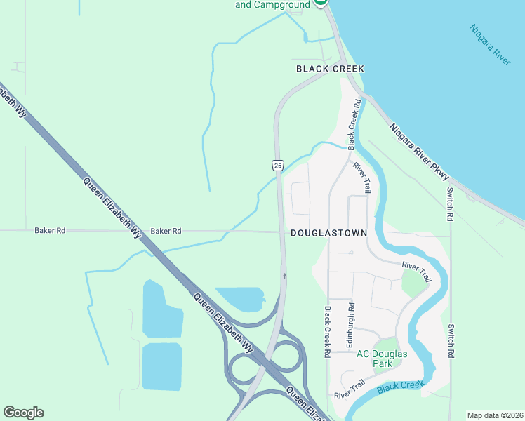 map of restaurants, bars, coffee shops, grocery stores, and more near 1681-2479 Netherby Rd in Fort Erie