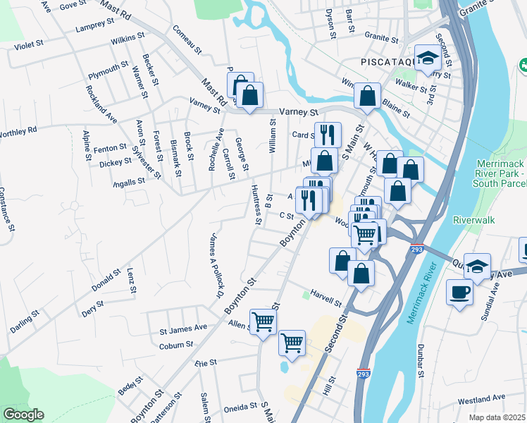 map of restaurants, bars, coffee shops, grocery stores, and more near in Manchester