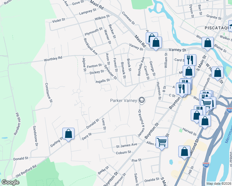 map of restaurants, bars, coffee shops, grocery stores, and more near 29 Tanglewood Ct in Manchester