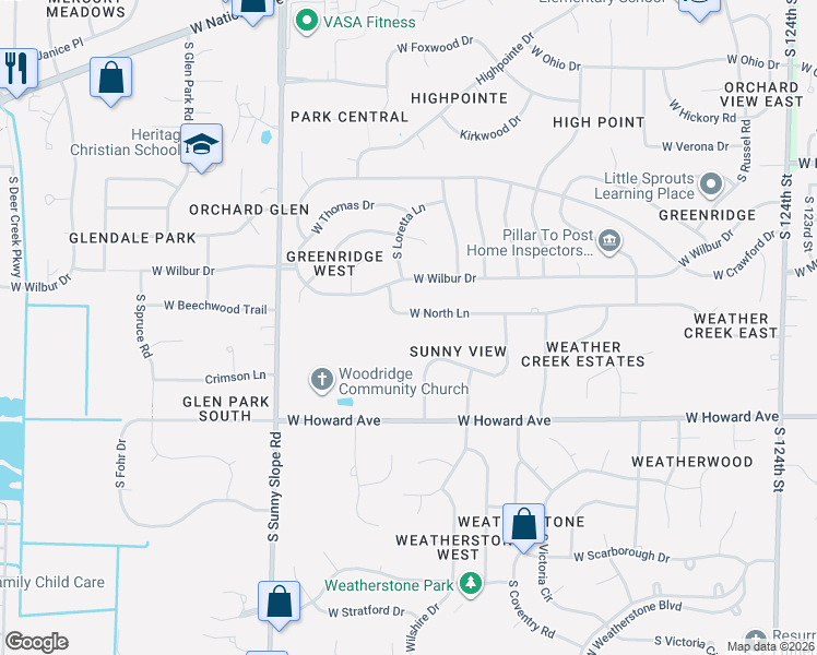 map of restaurants, bars, coffee shops, grocery stores, and more near 13521 West North Lane in New Berlin