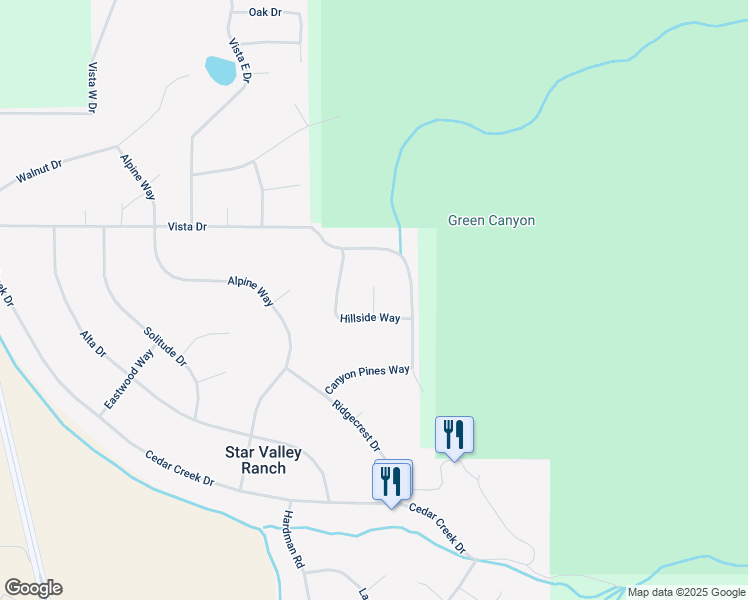 map of restaurants, bars, coffee shops, grocery stores, and more near 65-85 Hillside Cir in Star Valley Ranch