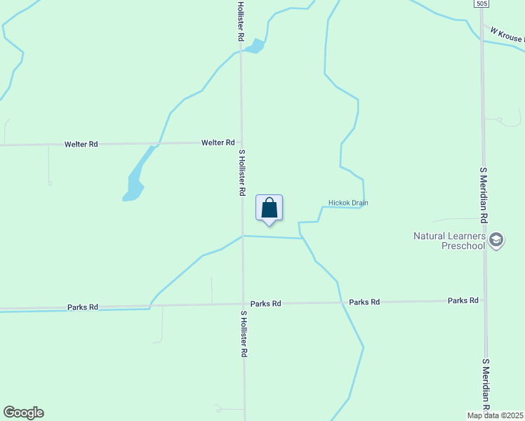 map of restaurants, bars, coffee shops, grocery stores, and more near 2701 South Hollister Road in Ovid