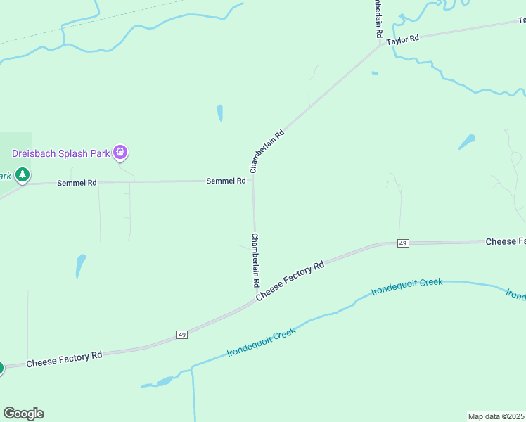 map of restaurants, bars, coffee shops, grocery stores, and more near 258 Chamberlain Road in Honeoye Falls